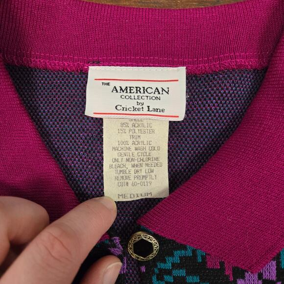 Vintage 80's The American Collection by Cricket Lane knit skirt set M/S - Picture 5 of 10